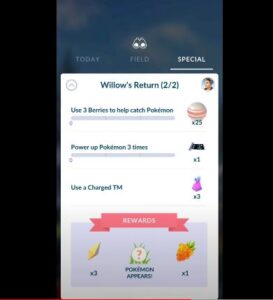 How to Complete Willow's Return Special Research in Pokémon Go