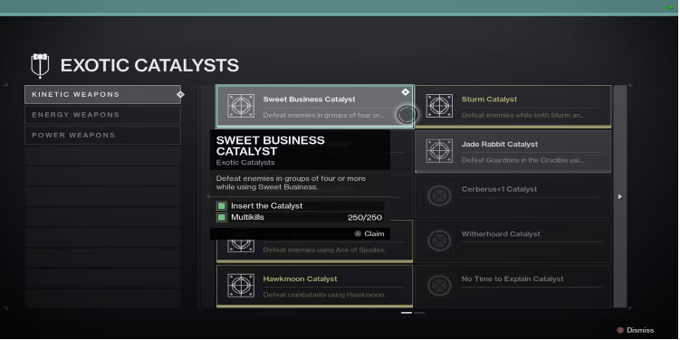 How To Get The Sweet Business Catalyst In Destiny 2